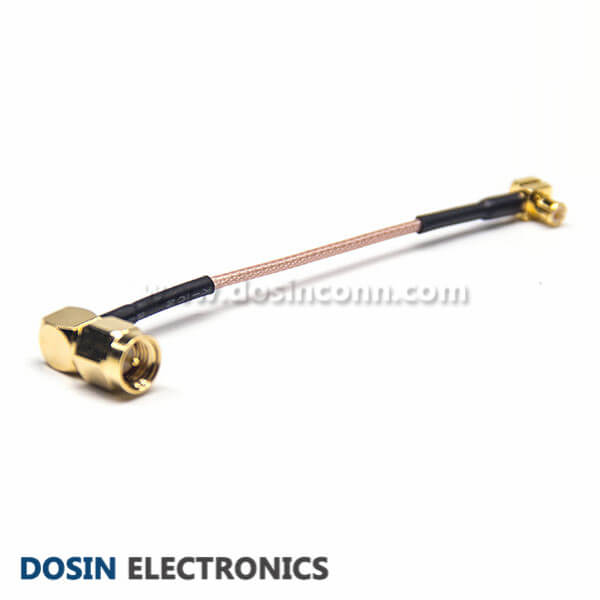 90 Degree Coaxial Cable Connector Mcx Male 90 Degree To Sma Angled Male For Rg178 Cable Dosin 3188