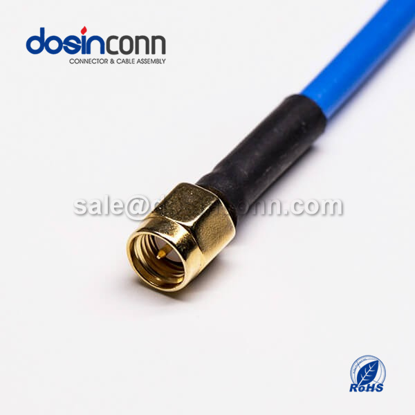 SMA RF Coaxial Cable Straight Male to Male SMA Plug with Blue RG401